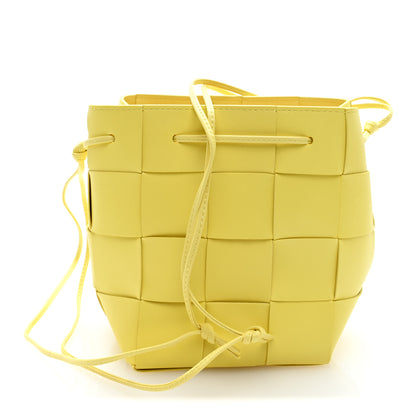 Bottega Veneta Lambskin Maxi Intrecciato Small Cassette Crossbody Bucket Bag Sherbert 1 of 9