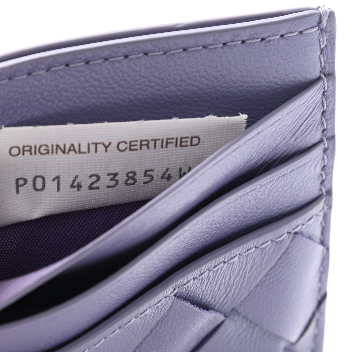 Nappa Intrecciato Card Holder Purple