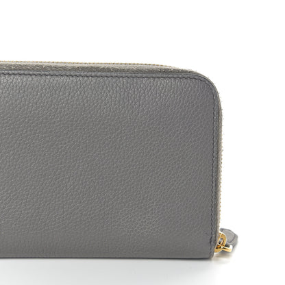 Prada Vitello Daino Zip Around Wallet Marmo Cobalto 10 of 10