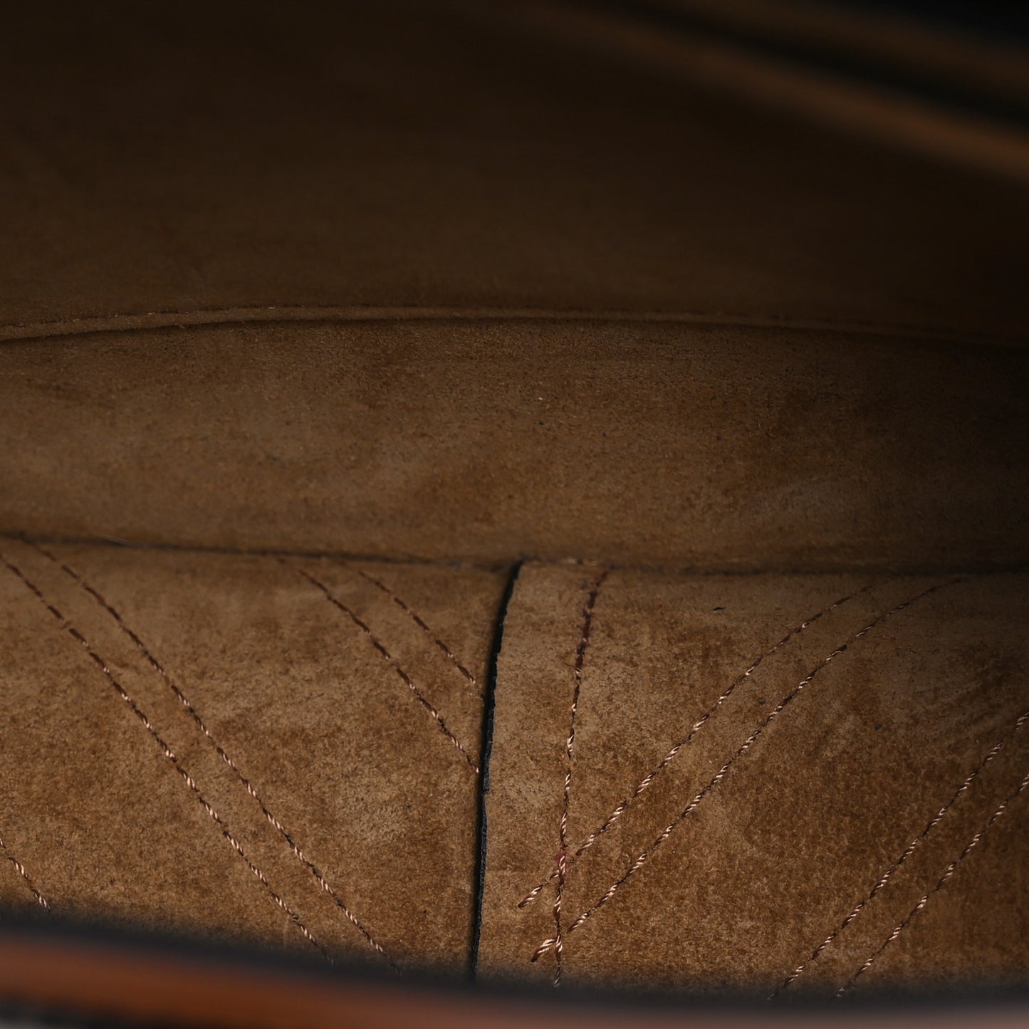 Calfskin Marine Stripe Small Gate Crossbody Bag Tan