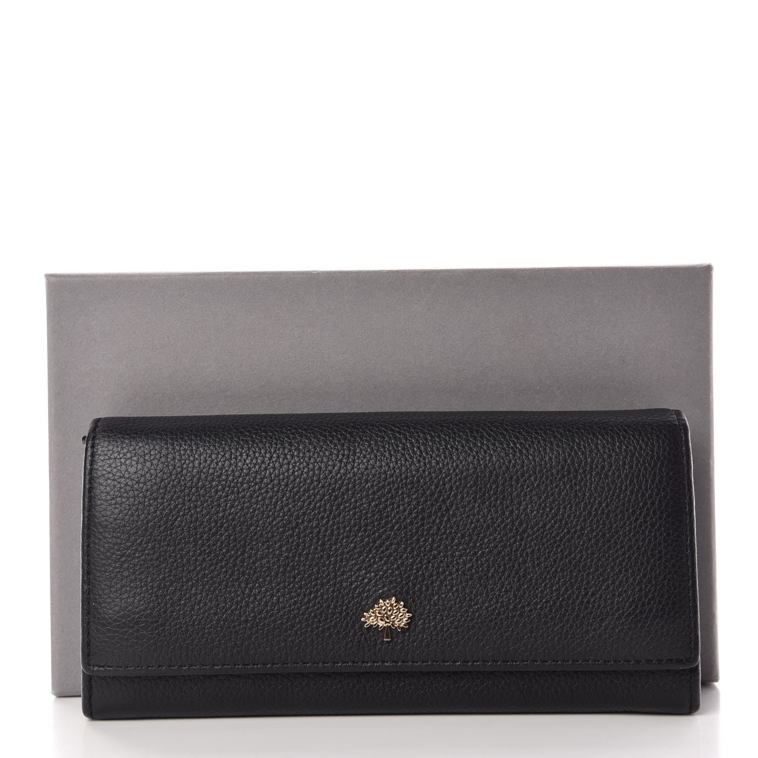 Mulberry Classic Grain Small Tree Continental Wallet Black 9 of 9