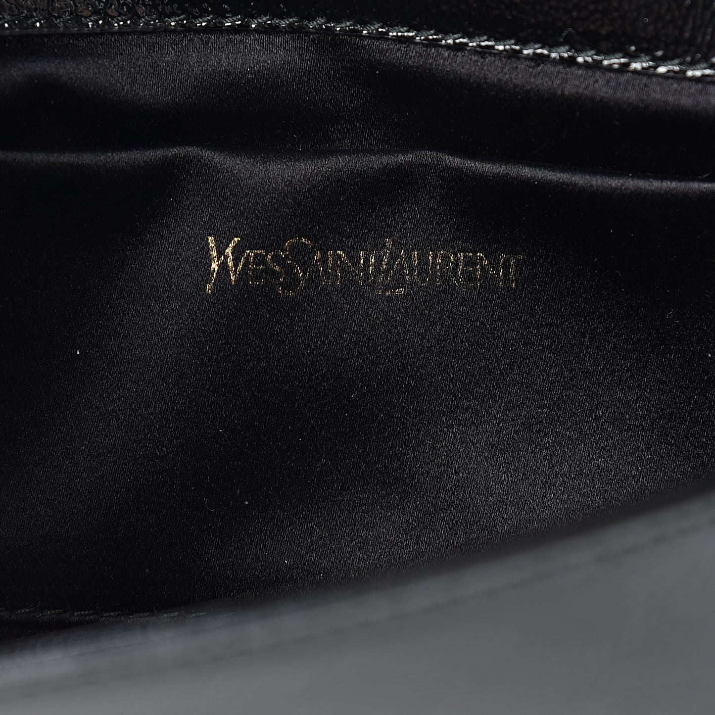 Textured Patent Monogram Small Belle De Jour Clutch Black