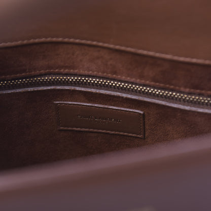 Saint Laurent Calfskin Large Sac De Jour Carryall Cognac 7 of 24