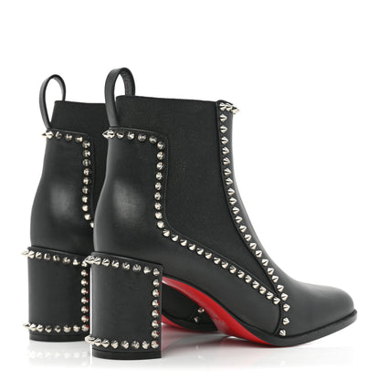 Christian Louboutin Calfskin Spikes Chelsea Outline Boots 37.5 Black 4 of 9