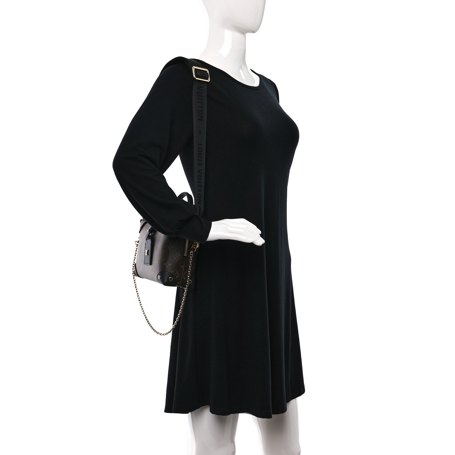 Louis Vuitton Monogram Petite Malle Souple Black 3 of 8