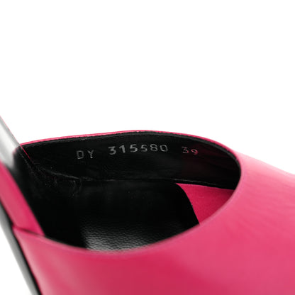 Saint Laurent Calfskin Tribute Lips Platform Sandals 39 Fuchsia 8 of 13