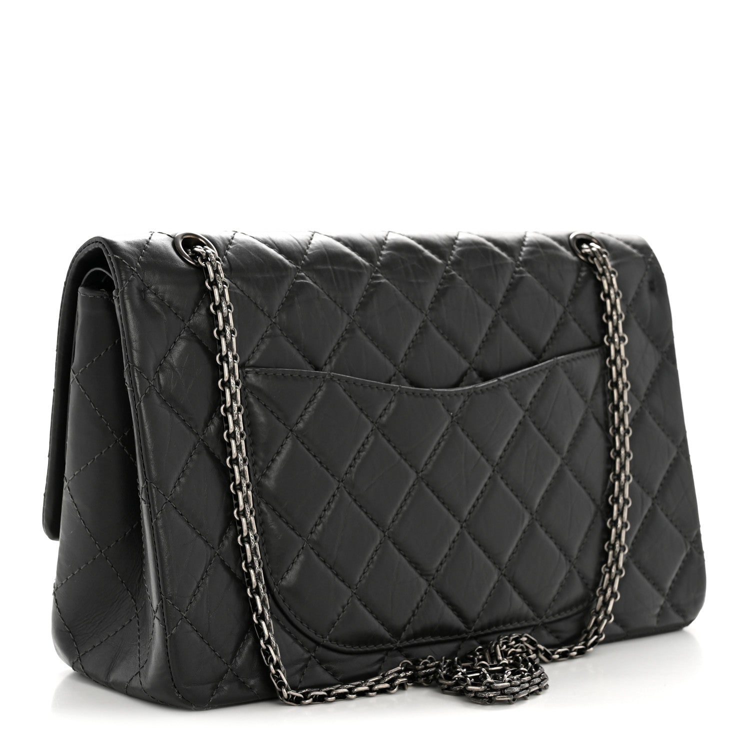 Chanel Aged Calfskin Quilted 2.55 Reissue 227 Flap Dark Grey 3 of 13