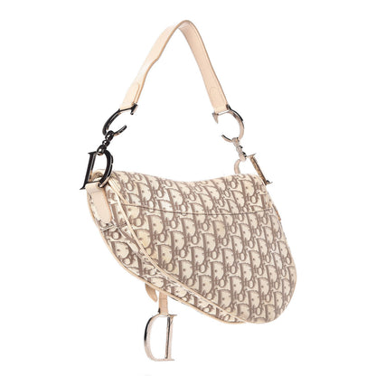 Christian Dior Monogram Vintage Flowers Saddle Bag Beige 2 of 12