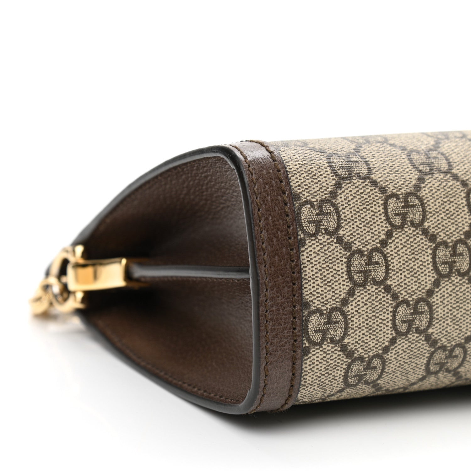 Gucci GG Supreme Monogram Web Small Ophidia Chain Shoulder Bag Brown 6 of 11
