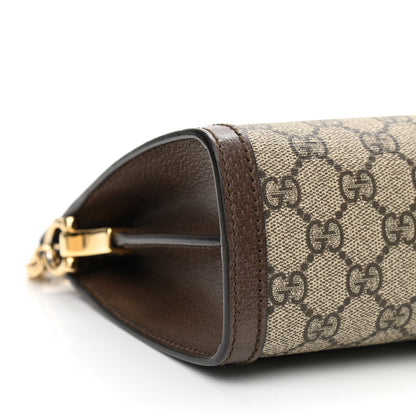 Gucci GG Supreme Monogram Web Small Ophidia Chain Shoulder Bag Brown 6 of 11