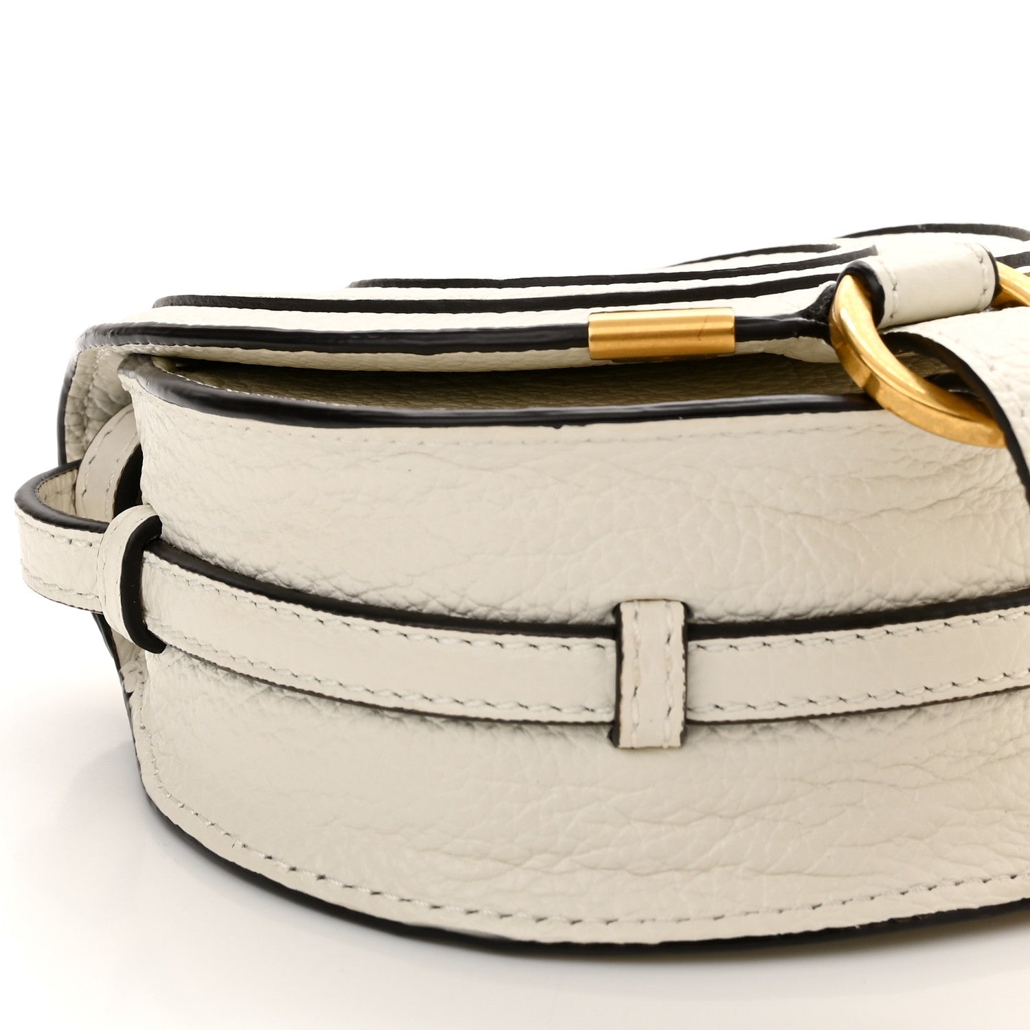 Chloe Calfskin Nano Marcie Saddle Bag White 9 of 12