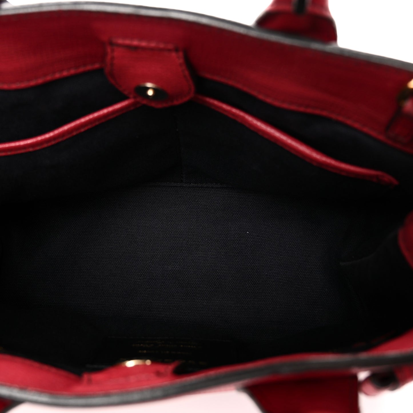 Grainy Calfskin House Check Small Banner Tote Red