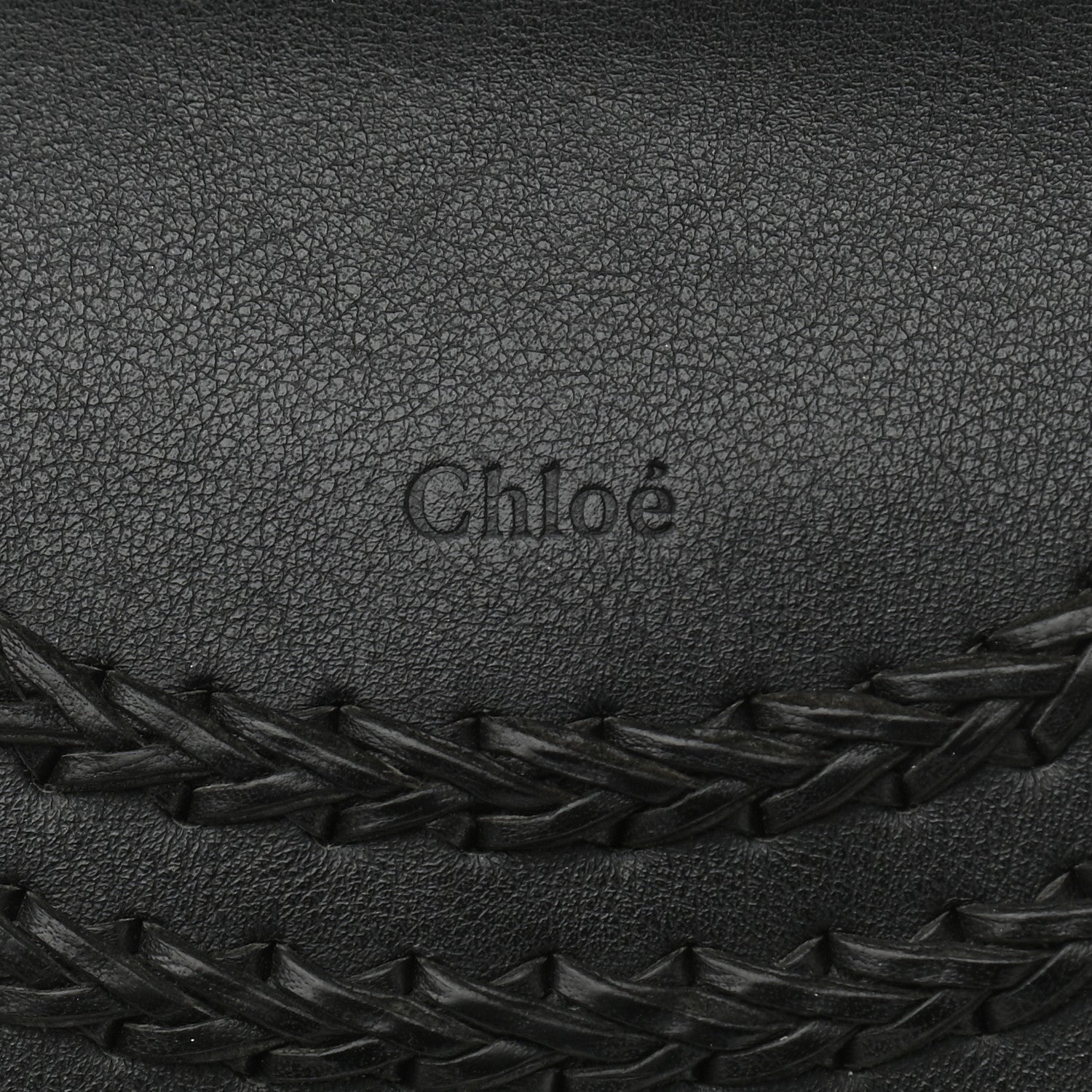 Chloe Calfskin Braided Medium Hudson Shoulder Bag Black 8 of 21