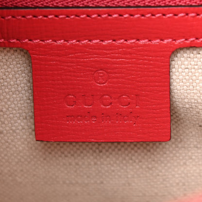 Gucci Straw Azalea Calfskin Horsebit 1955 Tote Bag Coral Wave Black 6 of 10