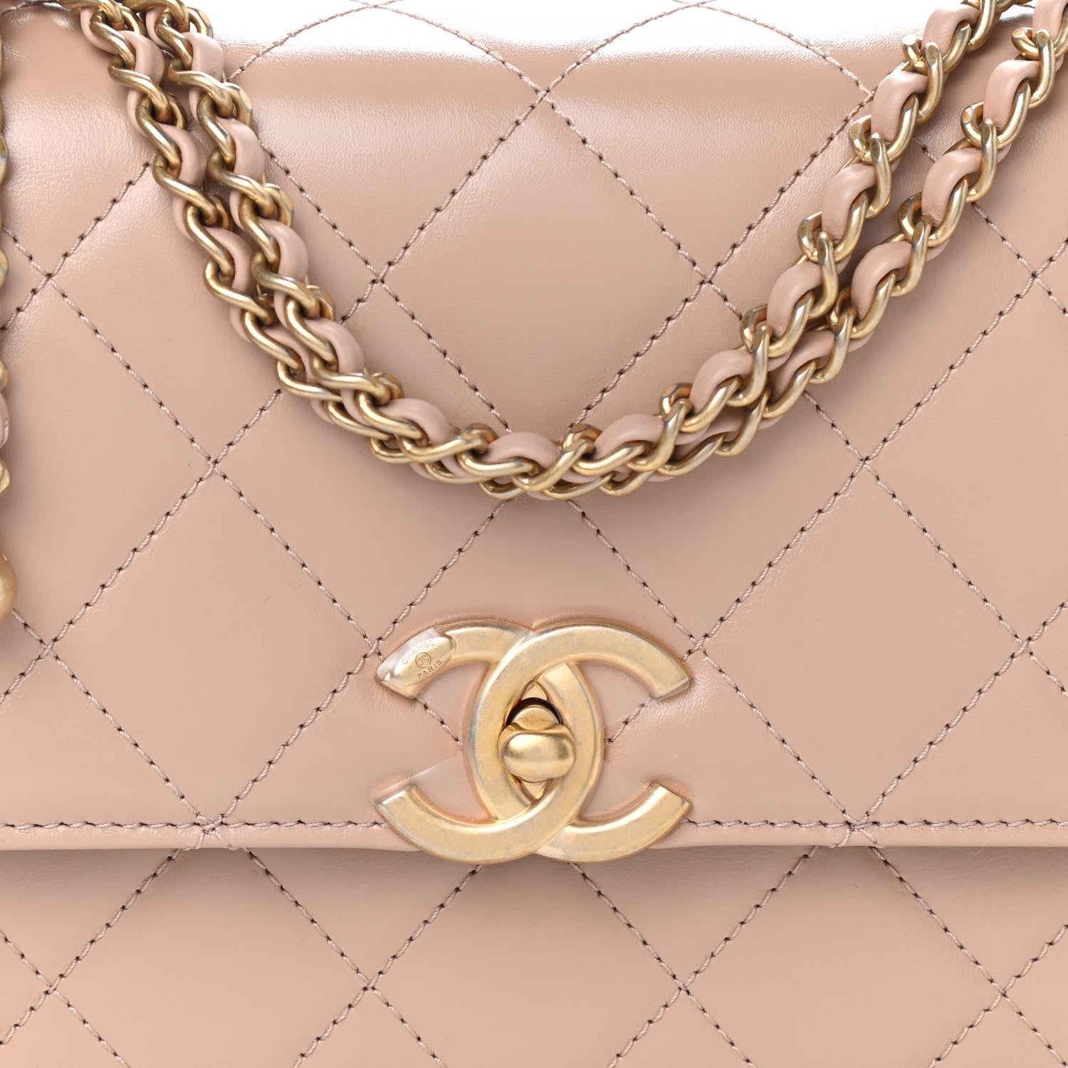 Chanel Calfskin Quilted Perfect Fit Flap Beige 10 of 10