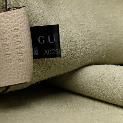 Gucci Pebbled Calfskin Large Logo Portfolio Clutch Ivory 7 of 9