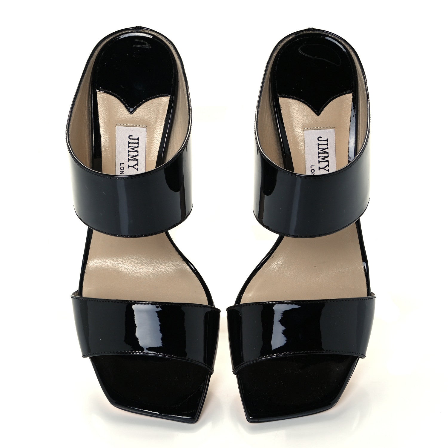 Jimmy Choo Patent Calfskin Sandals 36 Black 5 of 9