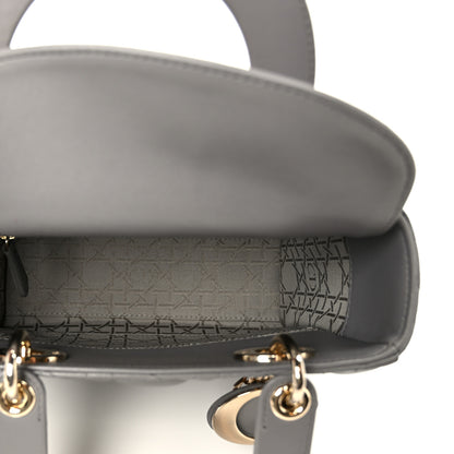 Christian Dior Lambskin Cannage Small Lucky Badges My Lady Dior Grey 5 of 10