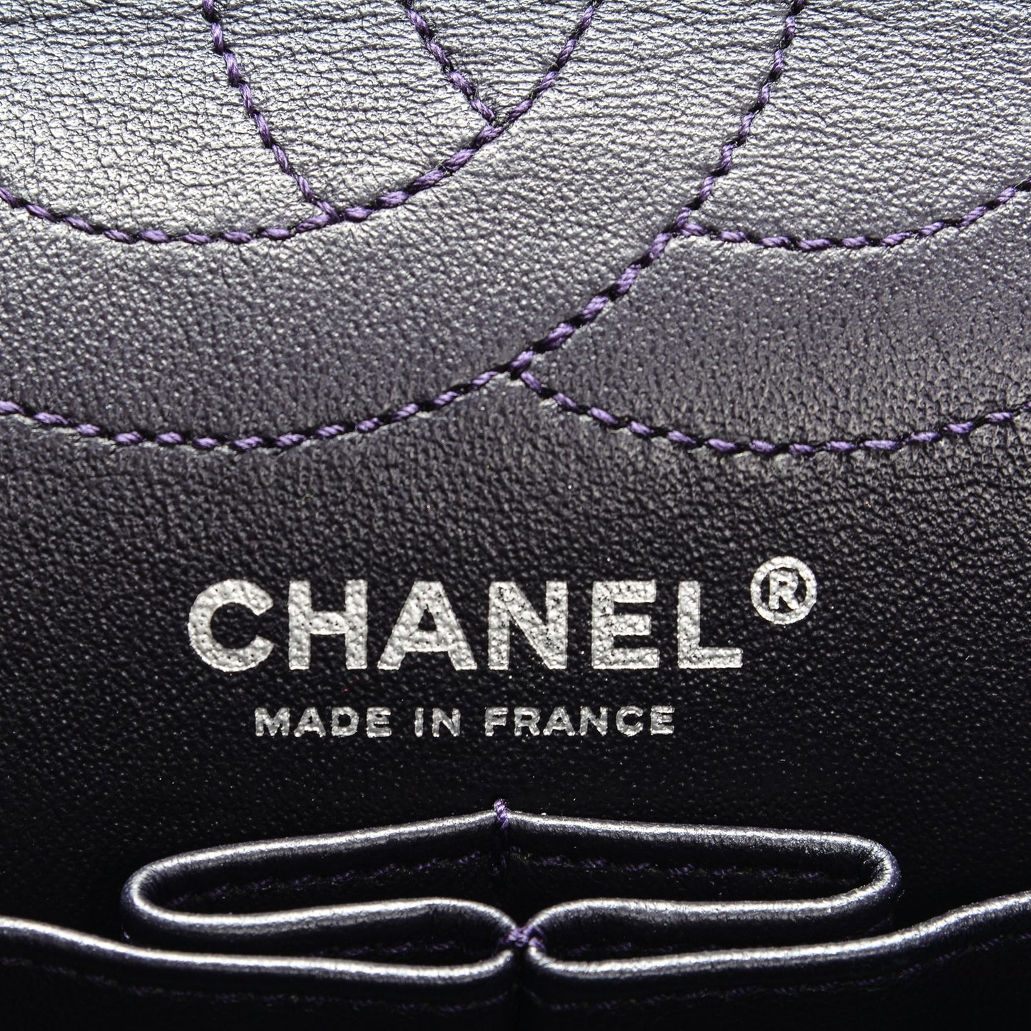 Aged Calfskin Quilted 2.55 Reissue 226 Flap Dark Purple