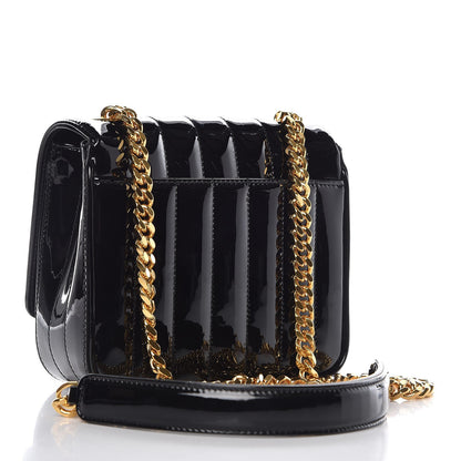 Saint Laurent Patent Calfskin Matelasse Monogram Small Vicky Chain Bag Black 3 of 9
