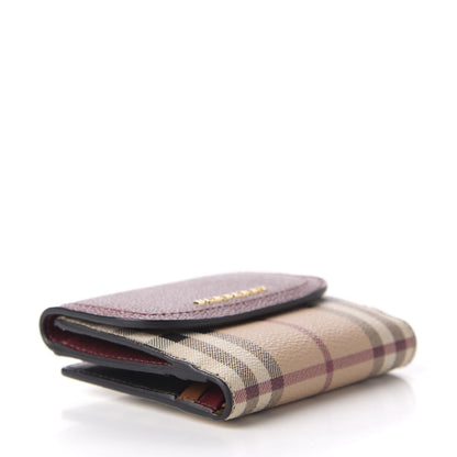 Burberry House Check Luna French Wallet Burgundy 4 of 7