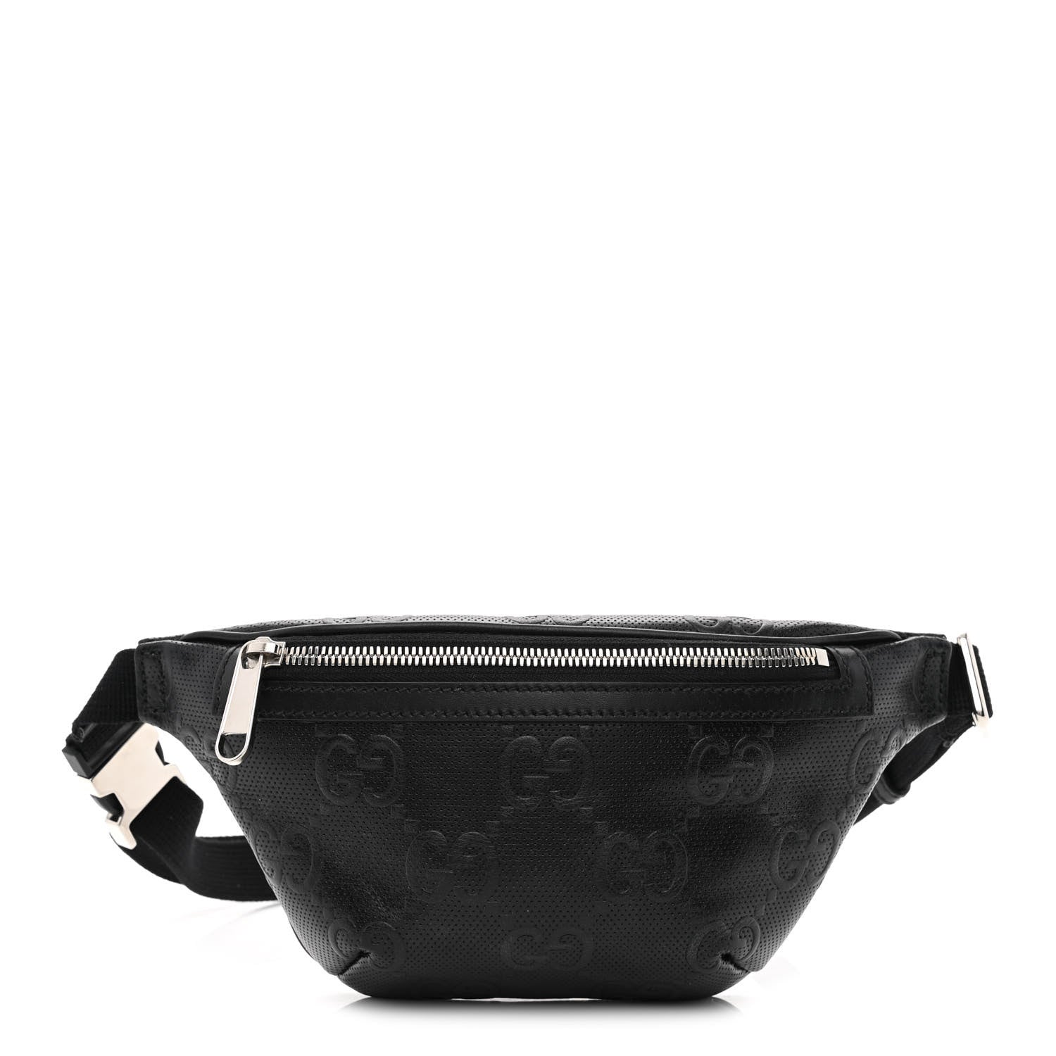 Gucci Calfskin GG Tennis Embossed Belt Bag Black 1 of 9