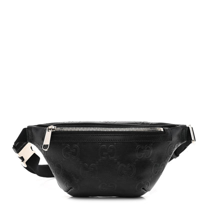 Gucci Calfskin GG Tennis Embossed Belt Bag Black 1 of 9