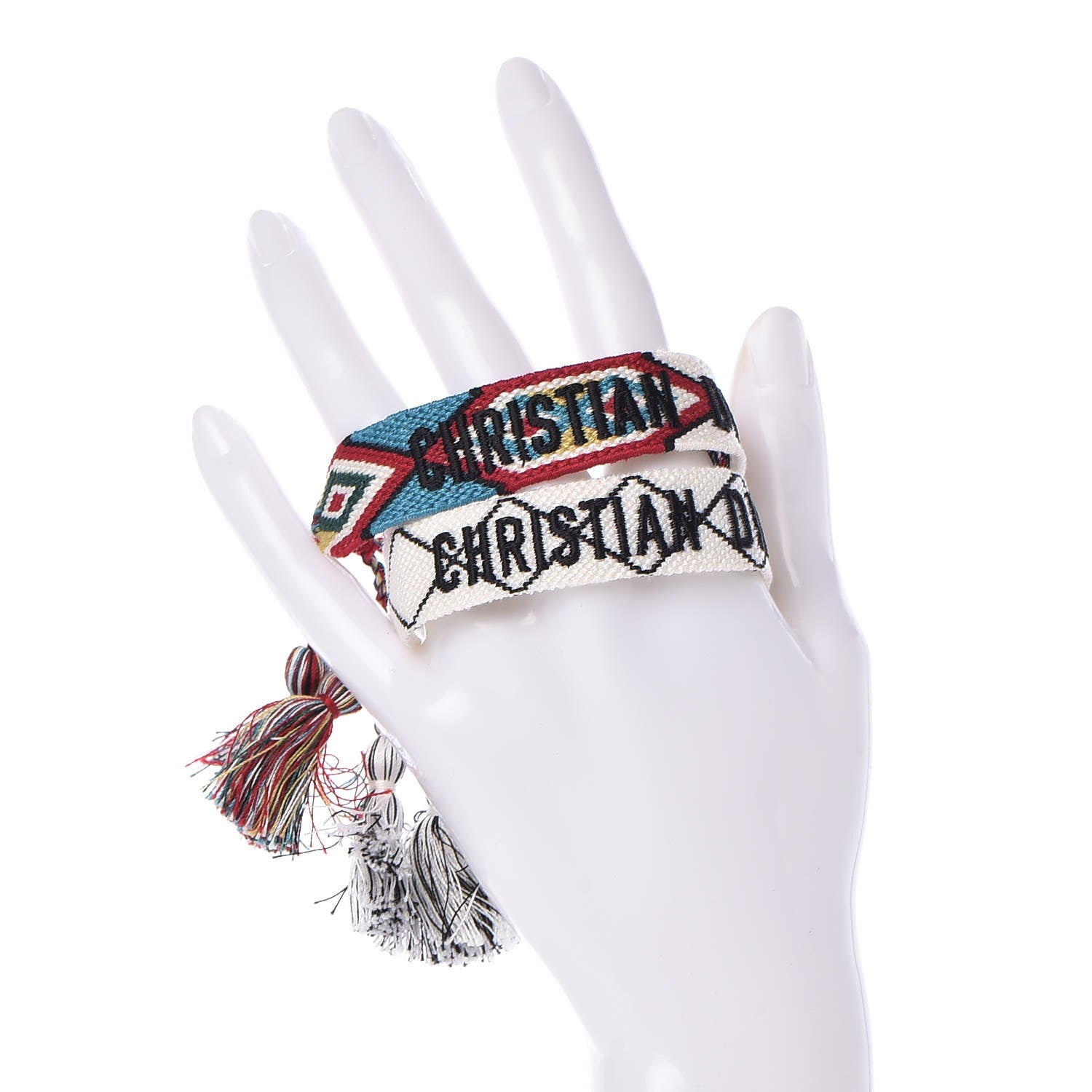 Christian Dior Woven Cotton J'Adior Friendship Bracelet Set 2 of 8