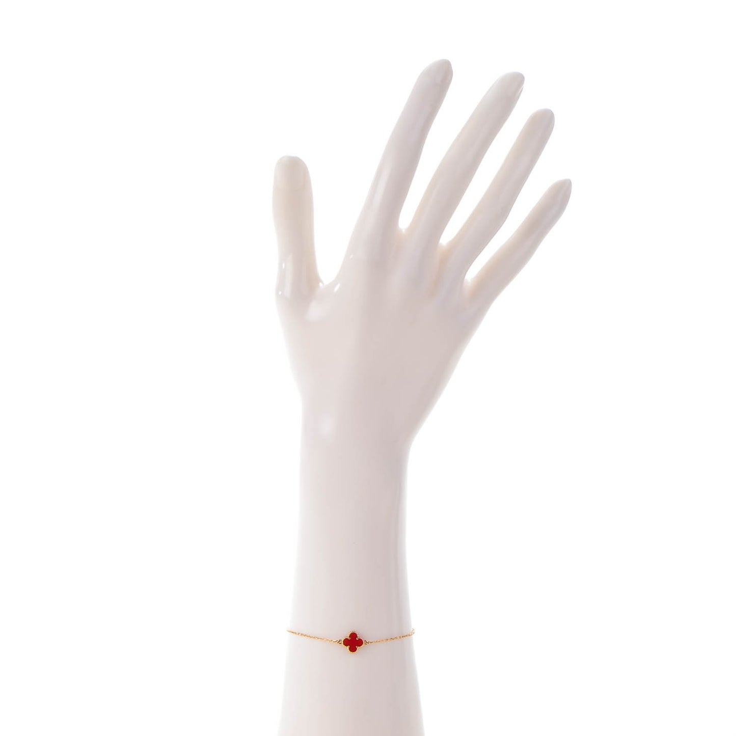 18K Rose Gold Carnelian Sweet Alhambra Bracelet