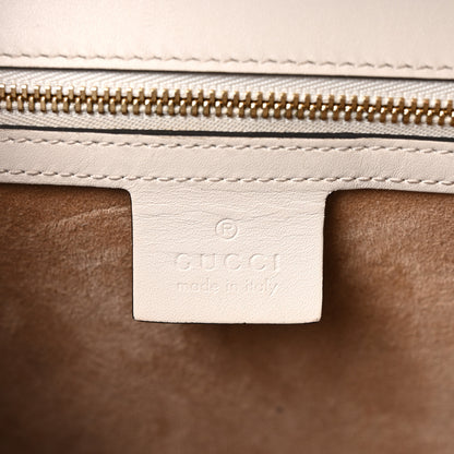 Gucci Calfskin Web Medium Sylvie Top Handle Bag White 6 of 10