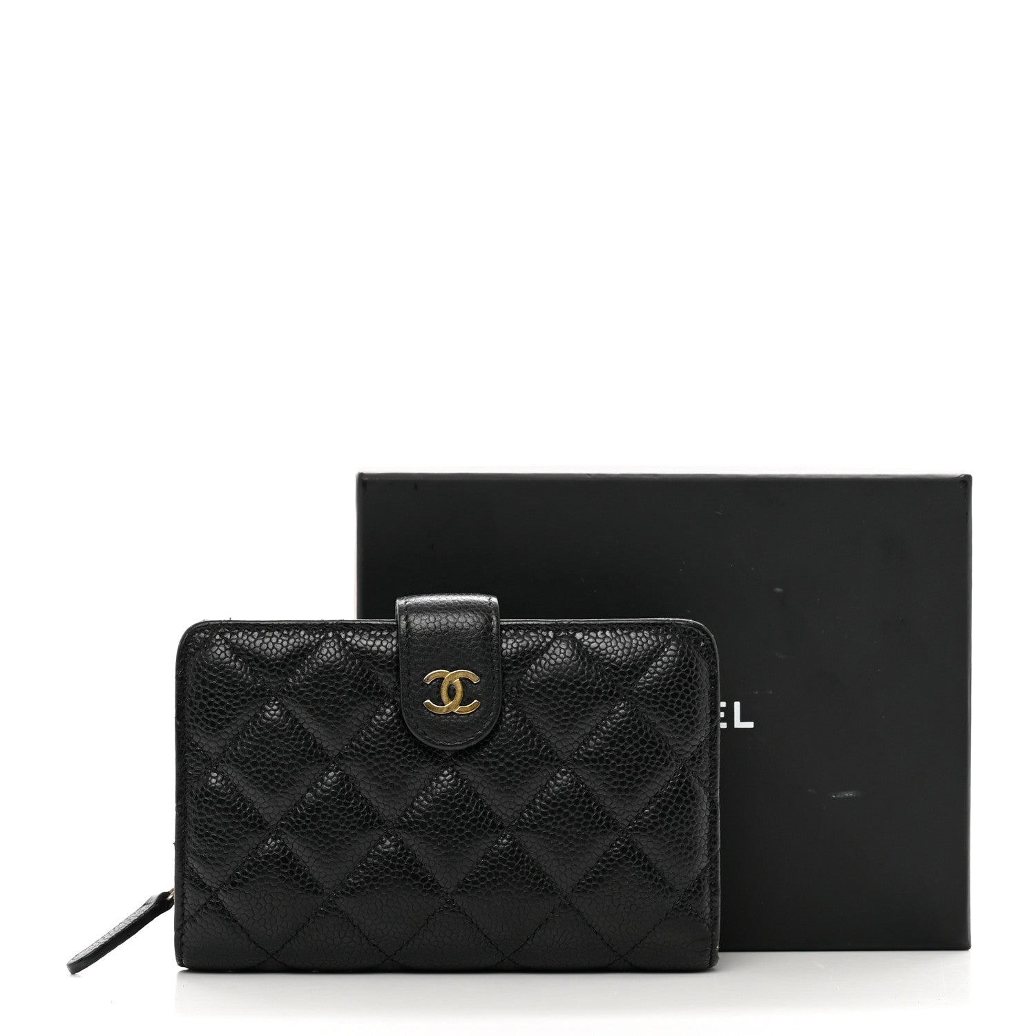 Chanel Caviar Quilted CC French Wallet Black 10 of 10