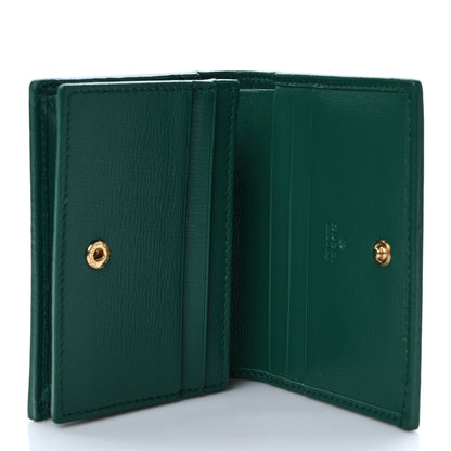 Gucci Azalea Calfskin Enamel Monochrome Horsebit 1955 Card Case Wallet Green 5 of 7