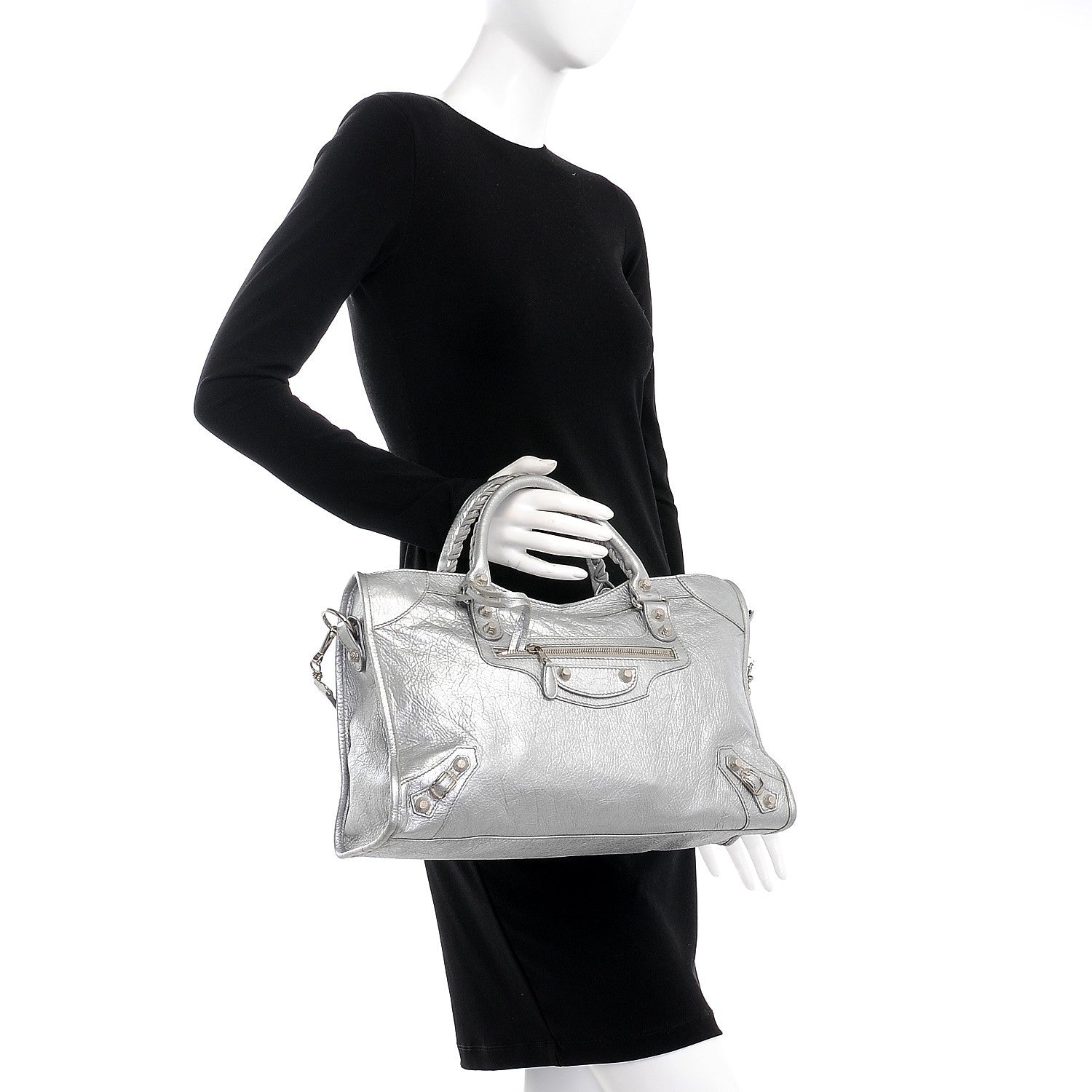 Balenciaga Agneau Giant 12 Silver Hardware City Gris Aluminum 3 of 10