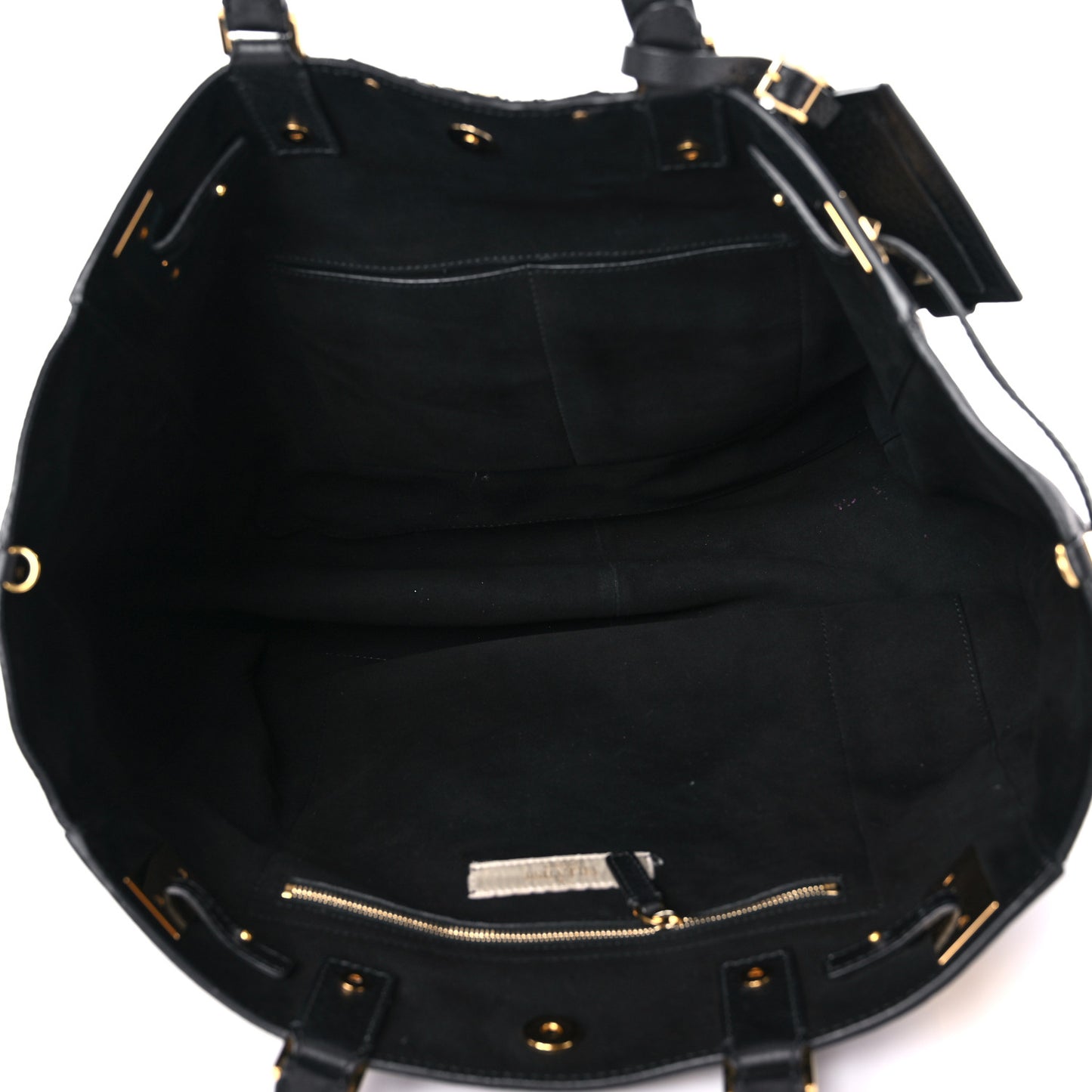 Grained Calfskin Jamaica Beaded My Rockstud Tote Black