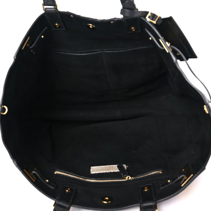 Valentino Garavani Grained Calfskin Jamaica Beaded My Rockstud Tote Black 5 of 17