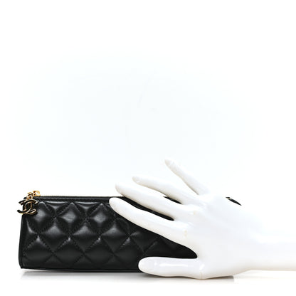 Chanel Lambskin Quilted Pouch Black 2 of 8