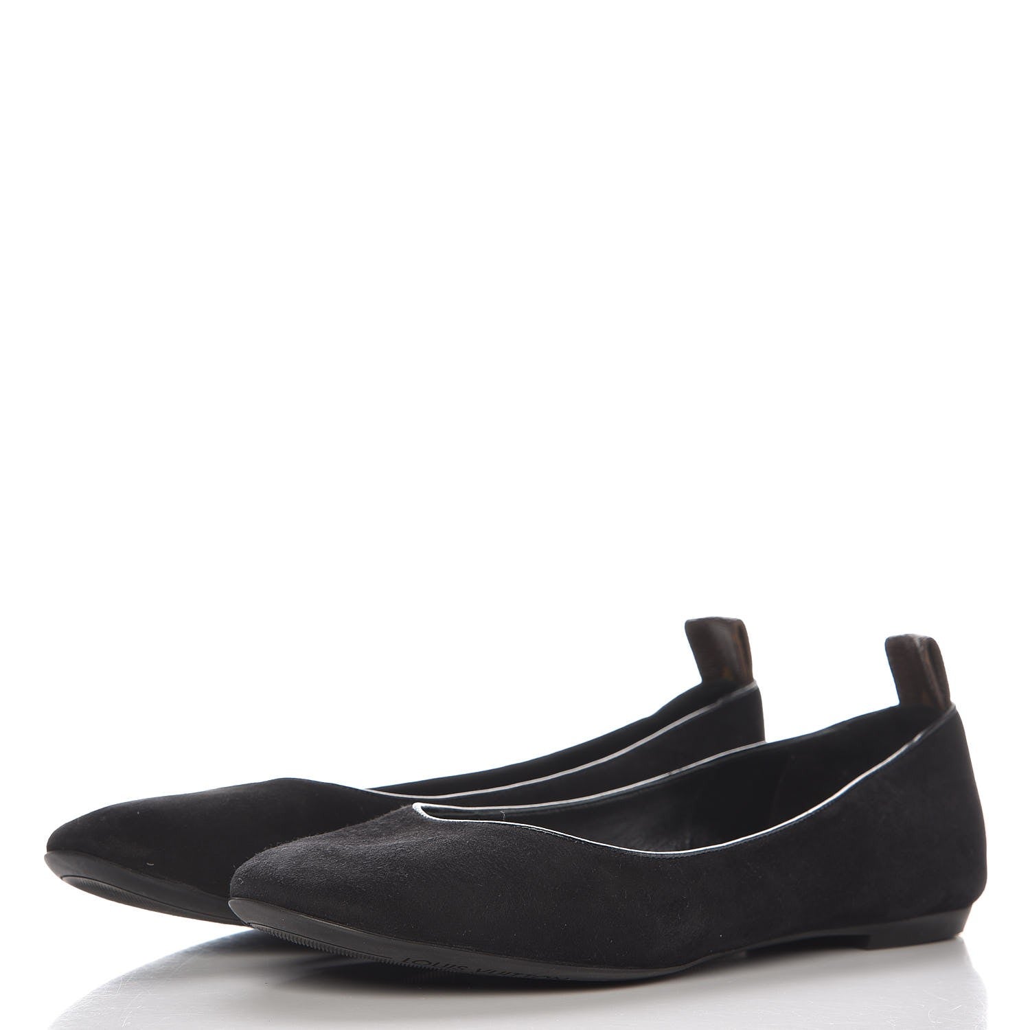 Louis Vuitton Suede Uniformes Ballet Flats 37 Black 3 of 11