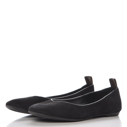 Louis Vuitton Suede Uniformes Ballet Flats 37 Black 3 of 11