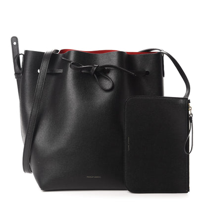 Mansur Gavriel Saffiano Bucket Bag Black Flamma 1 of 11
