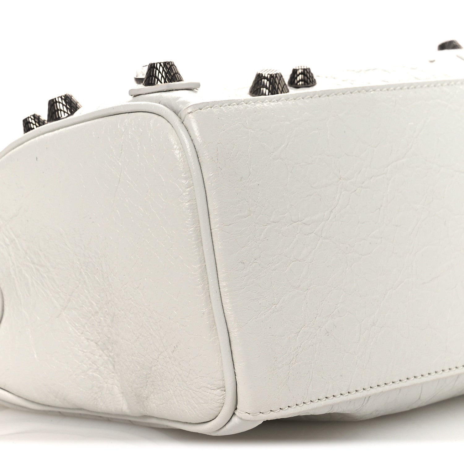 Balenciaga Agneau Arena Mini Le Cagole Duffle Crossbody Bag Optic White 10 of 14