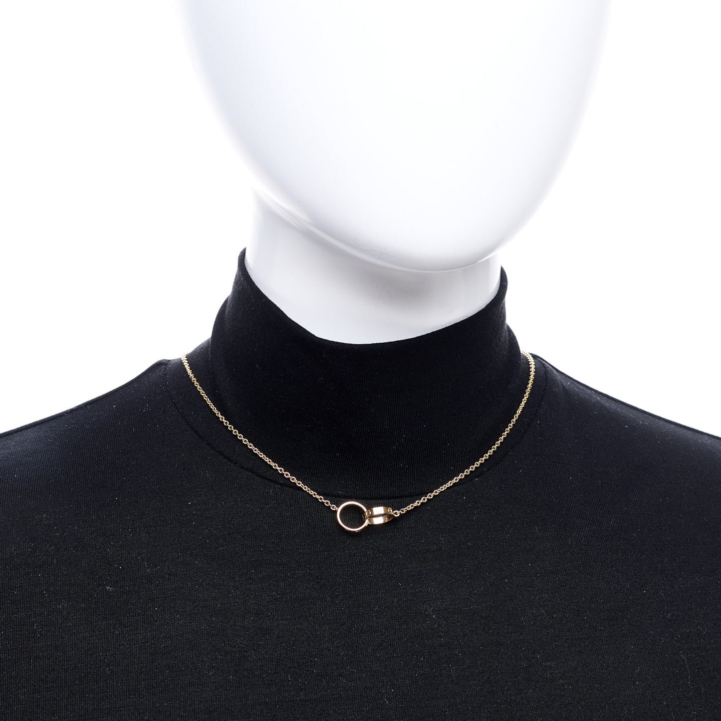 18K Yellow Gold Interlocking LOVE Necklace