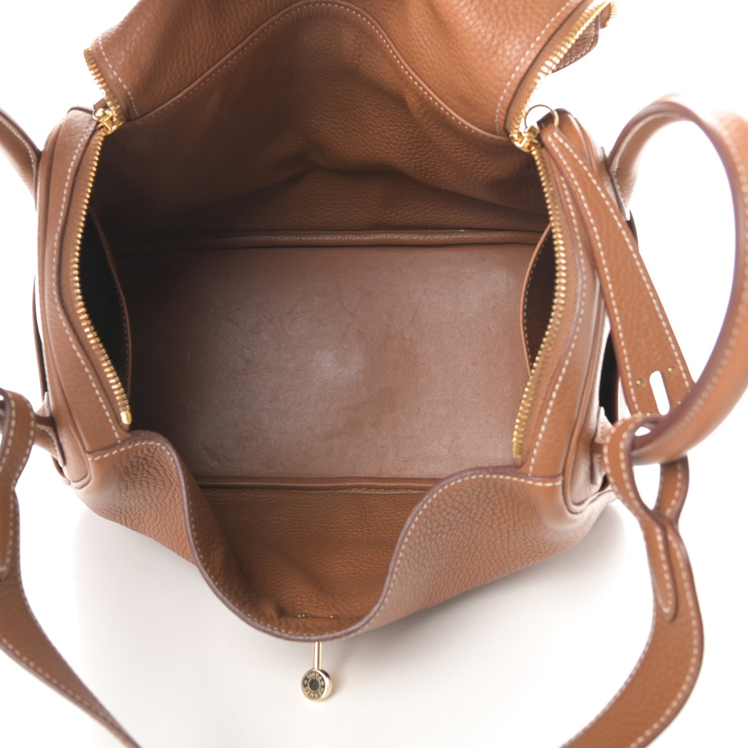 Hermes Taurillon Clemence Lindy 30 Gold 5 of 17