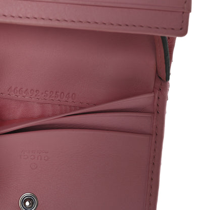 Gucci Snakeskin GG Marmont Card Case Wallet Perfect Pink 7 of 8