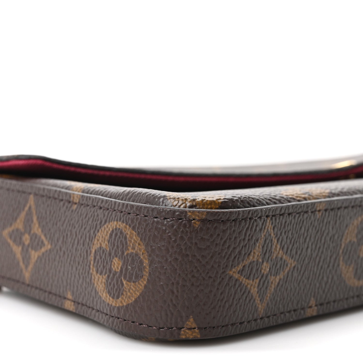 Louis Vuitton Monogram Pochette Felicie Chain Wallet Fuchsia 9 of 11