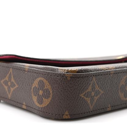 Louis Vuitton Monogram Pochette Felicie Chain Wallet Fuchsia 9 of 11