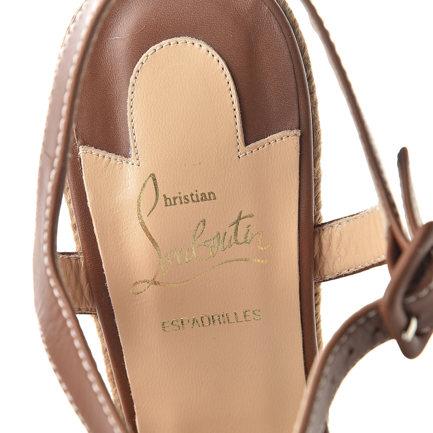Calfskin Rope Zero Problem 140 Espadrille Wedges 40 Brown