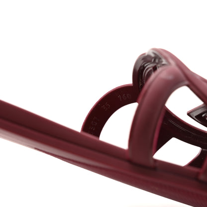 Gucci Rubber Interlocking G Womens Slide Sandals 35 Rosso Ancora 9 of 11