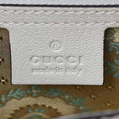 Gucci Calfskin Snakeskin Studded Small Ottilia Top Handle Bag White 9 of 14
