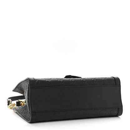 Gucci Guccissima Small Padlock Tote Black 4 of 11