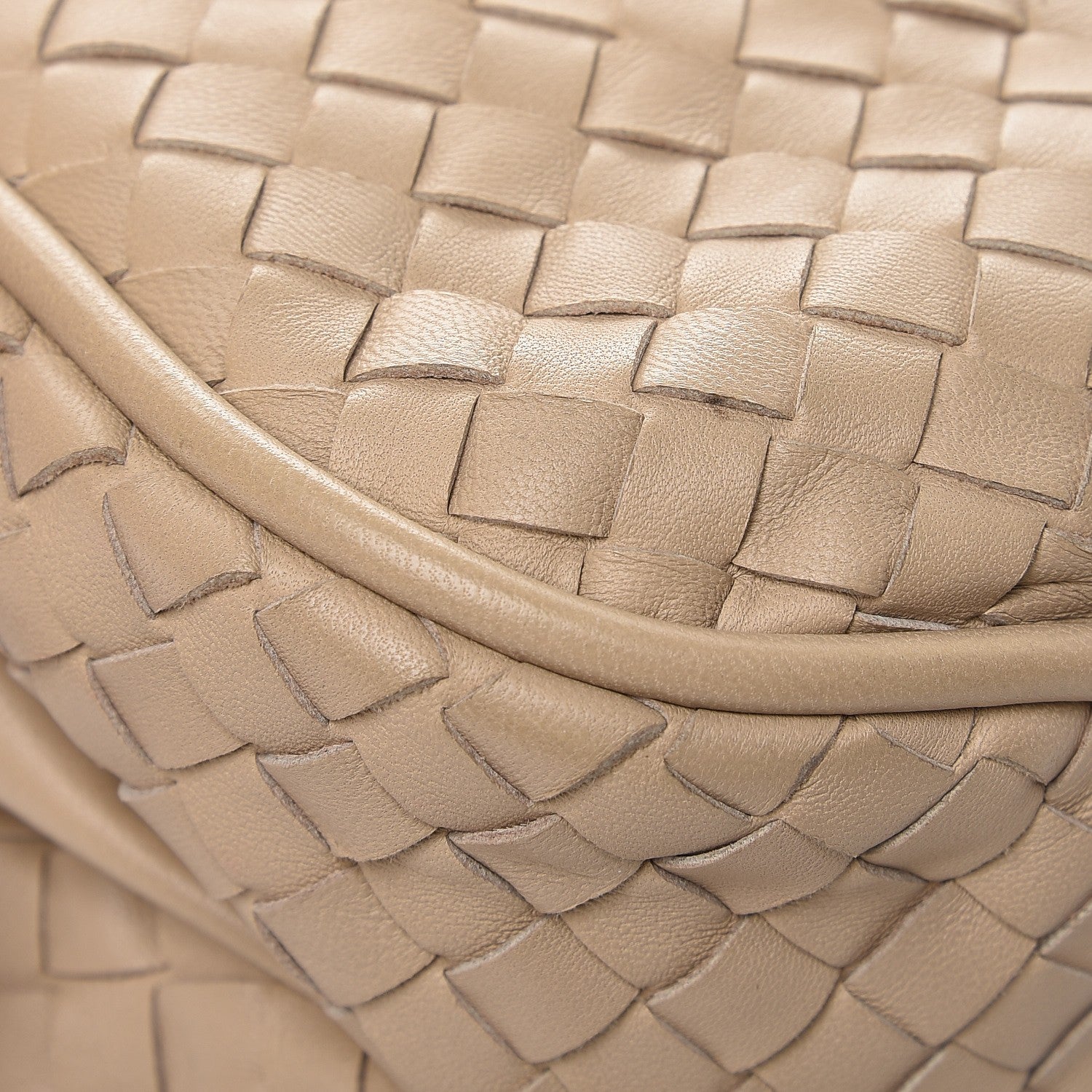 Bottega Veneta Nappa Intrecciato Rialto Shoulder Bag Mink 14 of 16